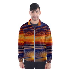 Nature s Sunset Over Beach Men s Windbreaker by GardenOfOphir