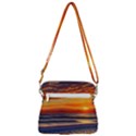 Nature s Sunset Over Beach Zipper Messenger Bag View3