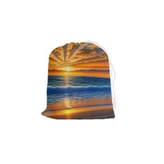 Sunset Scenic View Photography Drawstring Pouch (small) by GardenOfOphir