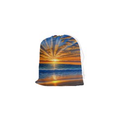 Sunset Scenic View Photography Drawstring Pouch (xs) by GardenOfOphir