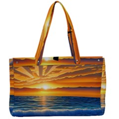 Sunset Scenic View Photography Canvas Work Bag by GardenOfOphir