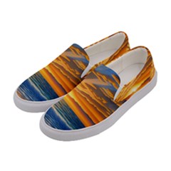 Sunset Scenic View Photography Women s Canvas Slip Ons by GardenOfOphir