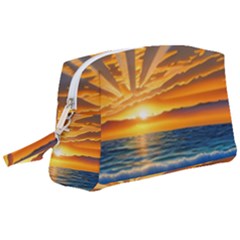 Sunset Scenic View Photography Wristlet Pouch Bag (large) by GardenOfOphir