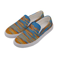 Orange Sunset On The Beach Women s Canvas Slip Ons by GardenOfOphir