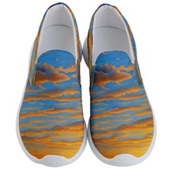 Orange Sunset On The Beach Men s Lightweight Slip Ons by GardenOfOphir