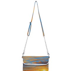 Orange Sunset On The Beach Mini Crossbody Handbag by GardenOfOphir