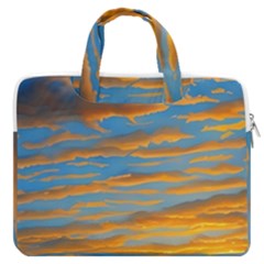 Orange Sunset On The Beach Macbook Pro 13  Double Pocket Laptop Bag by GardenOfOphir