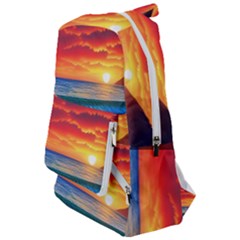 Sunset Over The Ocean Travelers  Backpack by GardenOfOphir