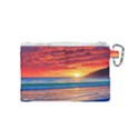 Sunset Over The Ocean Canvas Cosmetic Bag (Small) View2