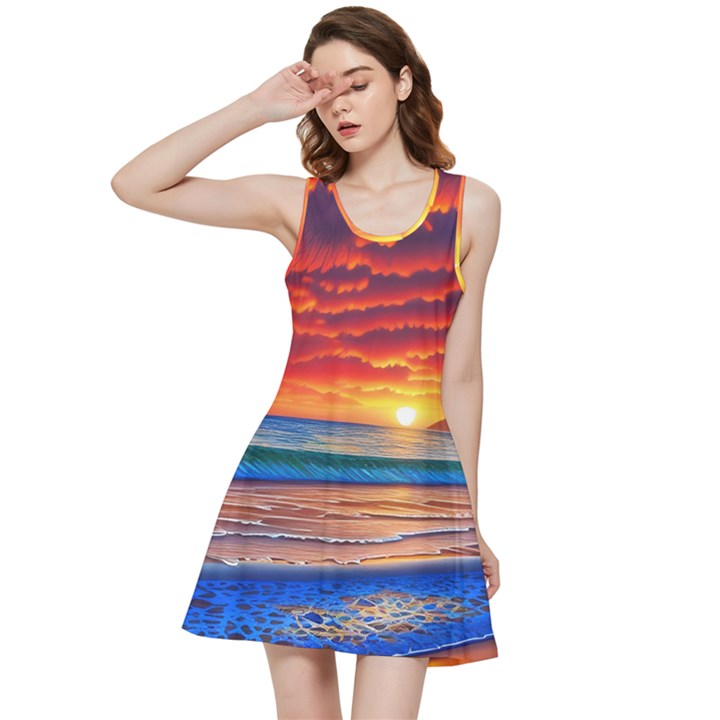 Sunset Over The Ocean Inside Out Racerback Dress