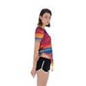 Sunset Over The Ocean Asymmetrical Short Sleeve Sports Tee View3