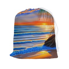 Tropical Sunset Drawstring Pouch (2xl) by GardenOfOphir