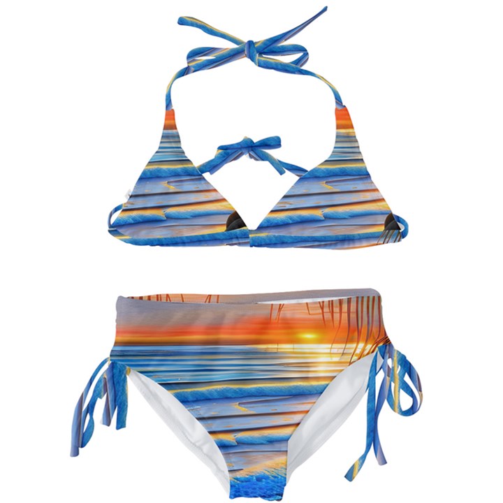 Tropical Sunset Kids  Classic Bikini Set