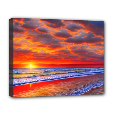 Golden Sun Deluxe Canvas 20  X 16  (stretched) by GardenOfOphir