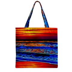 Island Dreams Zipper Grocery Tote Bag by GardenOfOphir