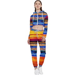 Island Dreams Cropped Zip Up Lounge Set by GardenOfOphir