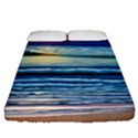 Sunset Beach Waves Fitted Sheet (Queen Size) View1