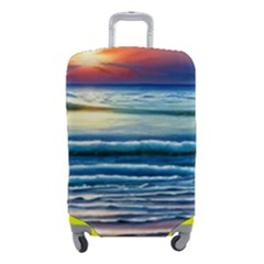 Sunset Beach Waves Luggage Cover (small) by GardenOfOphir