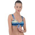 Sunset Beach Waves Front Tie Bikini Top View1