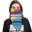 Sunset Beach Waves Face Covering Bandana (Triangle) View1