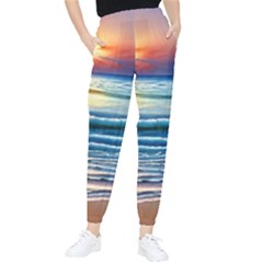 Sunset Beach Waves Tapered Pants by GardenOfOphir