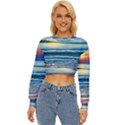 Sunset Beach Waves Lightweight Long Sleeve Sweatshirt View1