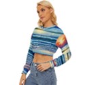 Sunset Beach Waves Lightweight Long Sleeve Sweatshirt View2