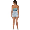 Sunset Beach Waves Backless Halter Cami Shirt View4