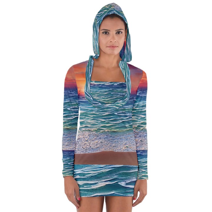 Nature s Beauty Long Sleeve Hooded T-shirt