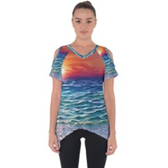 Nature s Beauty Cut Out Side Drop Tee by GardenOfOphir