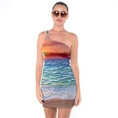 Nature s Beauty One Soulder Bodycon Dress by GardenOfOphir