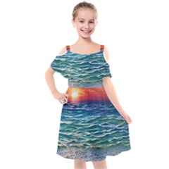 Nature s Beauty Kids  Cut Out Shoulders Chiffon Dress by GardenOfOphir