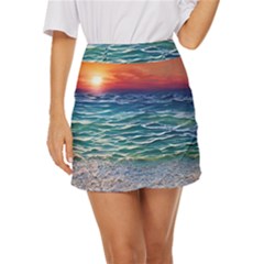 Nature s Beauty Mini Front Wrap Skirt by GardenOfOphir