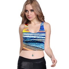 Sandy Beach Dreams Racer Back Crop Top by GardenOfOphir