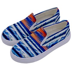 Sandy Beach Dreams Kids  Canvas Slip Ons by GardenOfOphir