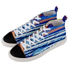 Sandy Beach Dreams Men s Mid-top Canvas Sneakers by GardenOfOphir