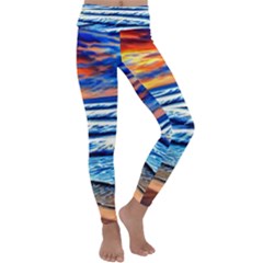 Sandy Beach Dreams Kids  Lightweight Velour Classic Yoga Leggings by GardenOfOphir