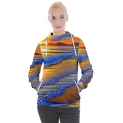 Waves Of Gold Women s Hooded Pullover by GardenOfOphir