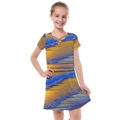 Waves Of Gold Kids  Cross Web Dress by GardenOfOphir