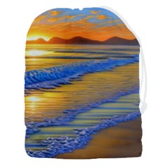 Waves Of Gold Drawstring Pouch (3xl)