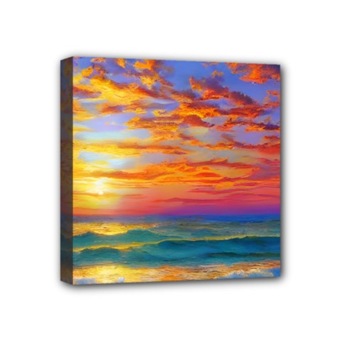 Summer Sunset Mini Canvas 4  X 4  (stretched) by GardenOfOphir