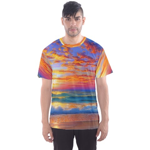 Summer Sunset Men s Sport Mesh Tee by GardenOfOphir