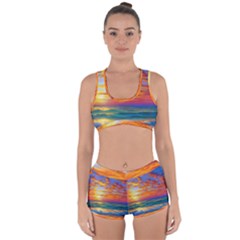 Summer Sunset Racerback Boyleg Bikini Set by GardenOfOphir