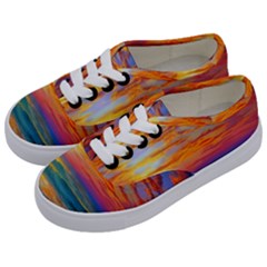 Summer Sunset Kids  Classic Low Top Sneakers by GardenOfOphir