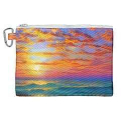 Summer Sunset Canvas Cosmetic Bag (xl) by GardenOfOphir