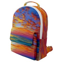 Summer Sunset Flap Pocket Backpack (small) by GardenOfOphir