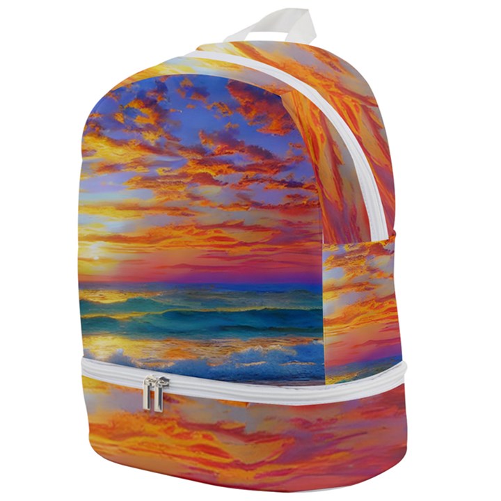 Summer Sunset Zip Bottom Backpack