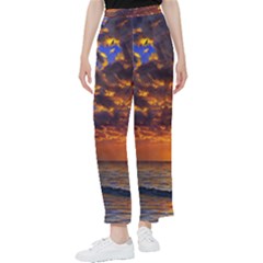 Orange Sunburst Women s Pants  by GardenOfOphir