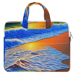 Summer Sunset At The Beach Macbook Pro 13  Double Pocket Laptop Bag by GardenOfOphir