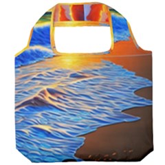 Summer Sunset At The Beach Foldable Grocery Recycle Bag by GardenOfOphir